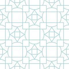 Geometric background. Blue and white seamless pattern