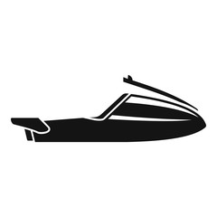 Fast jet ski icon. Simple illustration of fast jet ski vector icon for web design isolated on white background