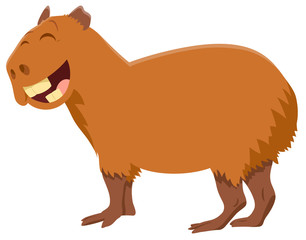 Obraz na płótnie Canvas funny capybara cartoon animal character