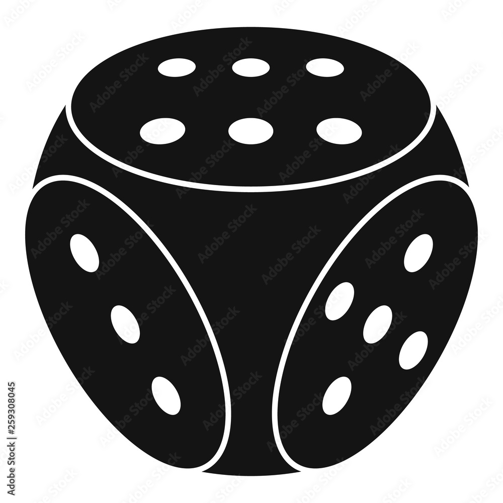 Poster fortune dice icon. simple illustration of fortune dice vector icon for web design isolated on white 