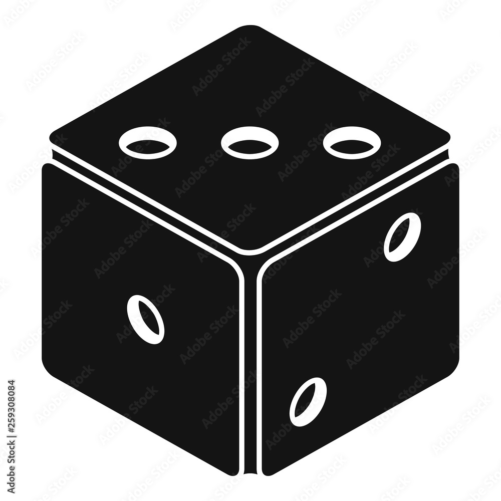 Poster small dice icon. simple illustration of small dice vector icon for web design isolated on white back