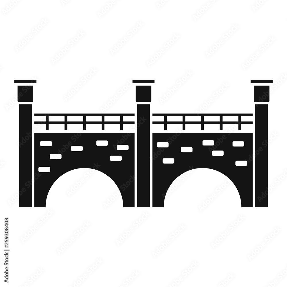 Poster stone bridge icon. simple illustration of stone bridge vector icon for web design isolated on white 