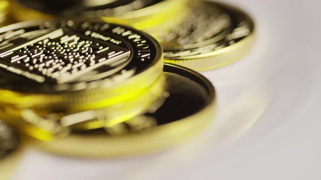 Rotating shot of Titan Bitcoins digital cryptocurrency