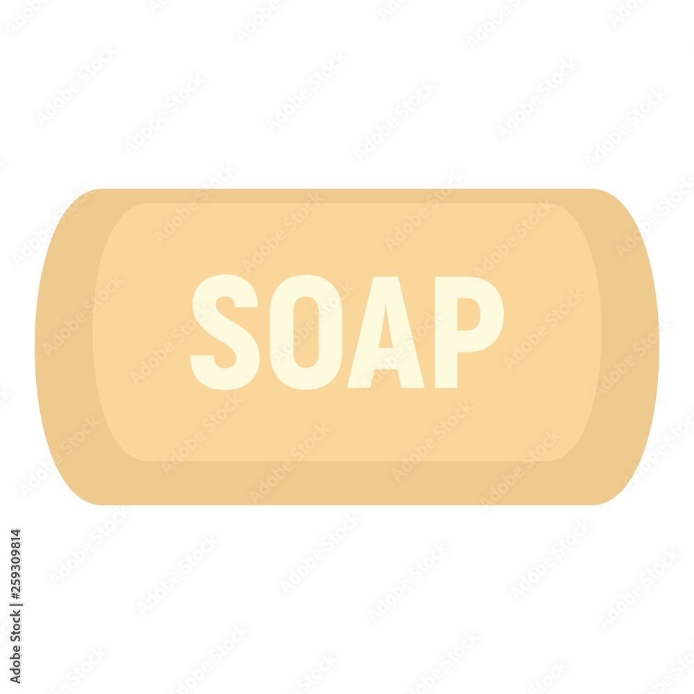 Poster soap icon. flat illustration of soap vector icon for web design