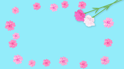 花に囲まれた背景 (母の日、 誕生日、バレンタインデー、クリスマス)