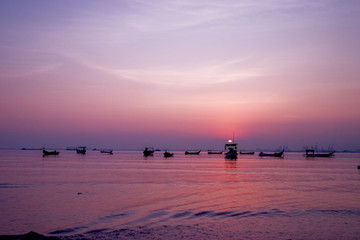 A very beautiful sunrise near the beach of Penang Malaysia