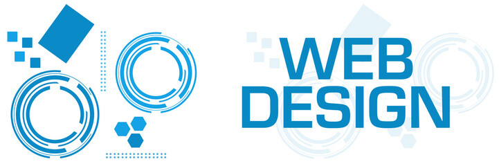 Web Design Blue Technology Square Horizontal 