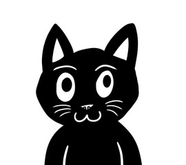Stylized Adorable Cat Doodle