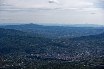 view of the village Sheregesh