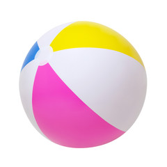 Beach ball on white