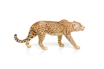 Toy jaguar isolated on white