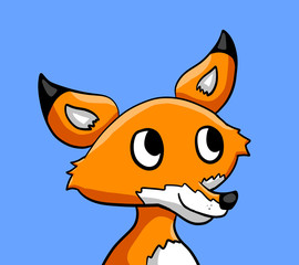 Cartoon Happy Silly Fox