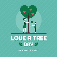 Love a tree day celebration design