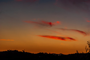 Colori al tramonto in inverno