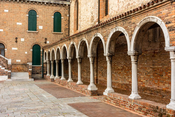 Italy, Venice, Murano, Oratorio Former church of San Stefano, details