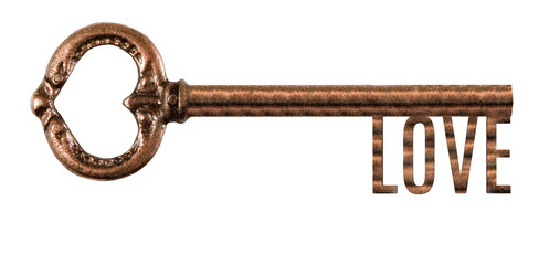 inscription on the key: love