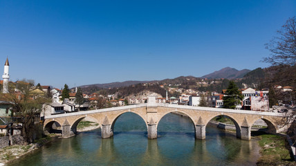 Fototapeta na wymiar bridge over river Neretva 