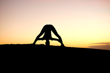 Fantastic moves from a yoga instructor make for fantastic silhouettes