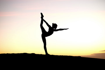 Fantastic moves from a yoga instructor make for fantastic silhouettes