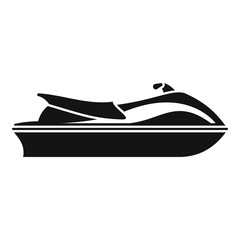 Sea race jet ski icon. Simple illustration of sea race jet ski vector icon for web design isolated on white background