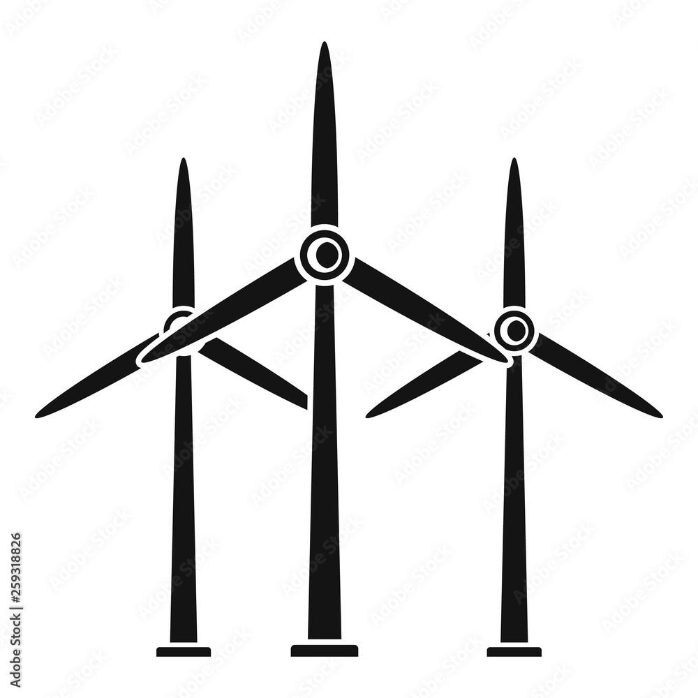 Aufkleber wind turbine generator icon. simple illustration of wind turbine generator vector icon for web desig