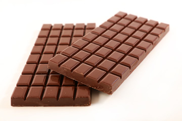 chocolate bar isolated on white background
