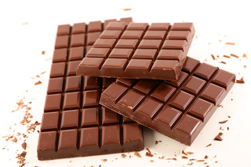 chocolate bar isolated on white background