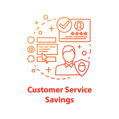 Customer service savings concept icon