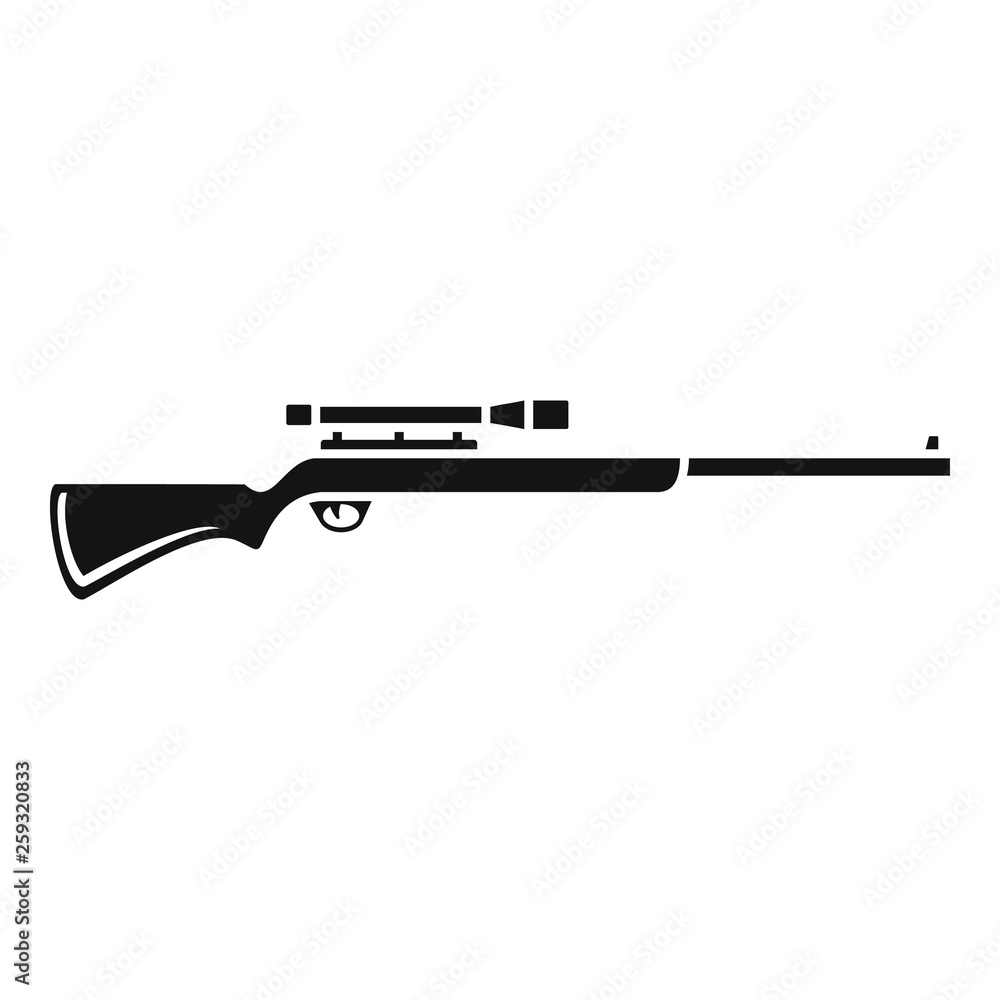 Poster sniper scope rifle icon. simple illustration of sniper scope rifle vector icon for web design isolat