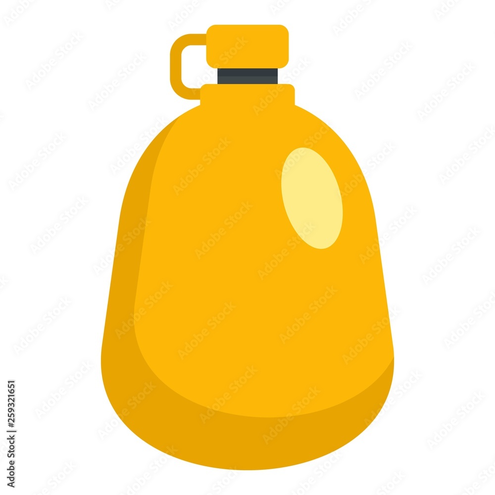 Poster water flask icon. flat illustration of water flask vector icon for web design