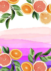 Orange and leaves illustration