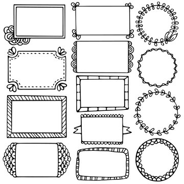 Bullet Journal Hand Drawn Vector Elements For Notebook, Diary And Planner.