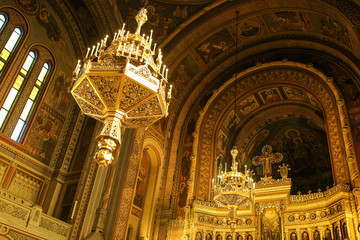 Fototapeta premium Interior of old beautiful church