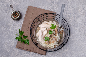 Thick soup with noodles