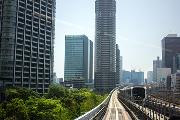 Fototapeta na wymiar Tokyo Train In The City