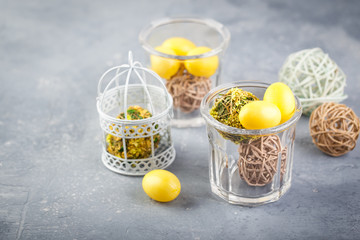 Spring easter table setting