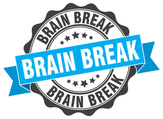 brain break stamp. sign. seal