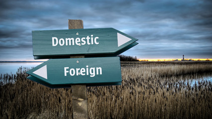 Street Sign Domestic versus Foreign