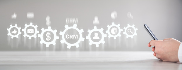  CRM. Customer Relationship Management. Business concept