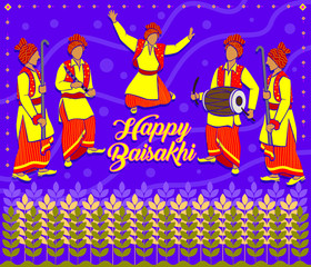 happy baisakhi illustration