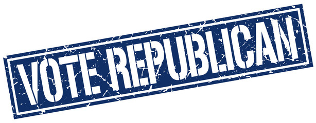 vote republican square grunge stamp