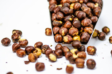 brown hazelnuts