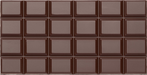 dark organic natural chocolate bar close-up top view