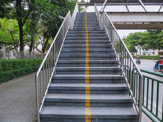 Low Angle View of Stairway to the Overpass (Flyover)
