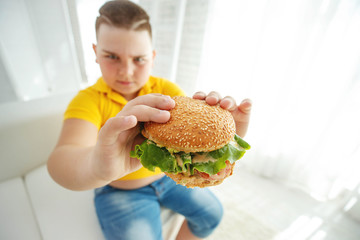 A child with overweight