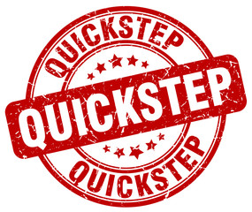 quickstep red grunge round vintage rubber stamp