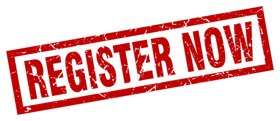 square grunge red register now stamp