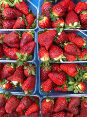 ripe red strawberries as a background