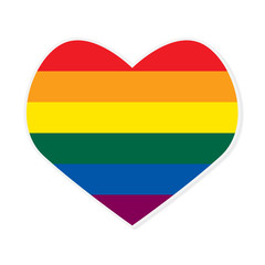 LGBT rainbow falg heart- vector illustration