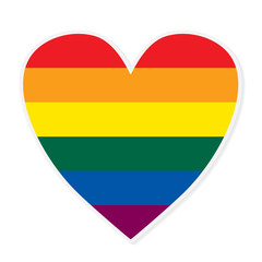 LGBT rainbow falg heart- vector illustration